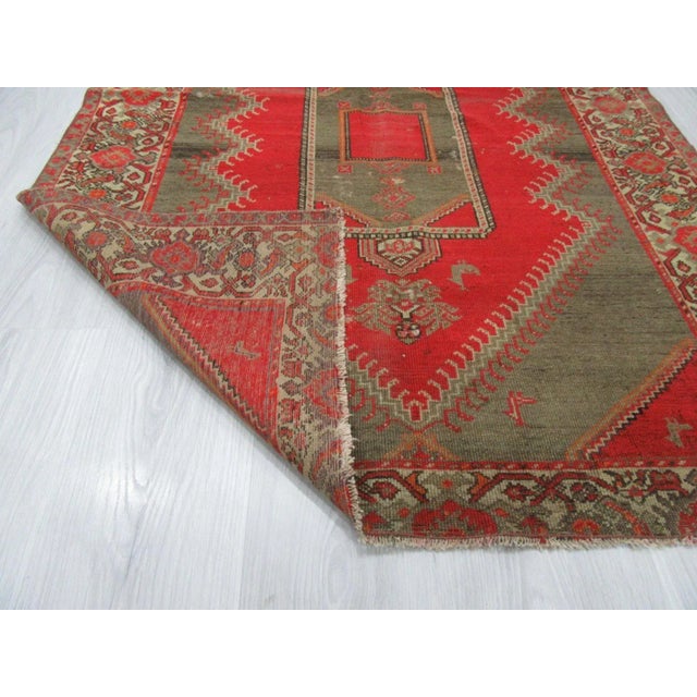 Vintage Persian Malayer Red and Brown Wool Rug - 3′9″ × 6′ For Sale In Los Angeles - Image 6 of 7