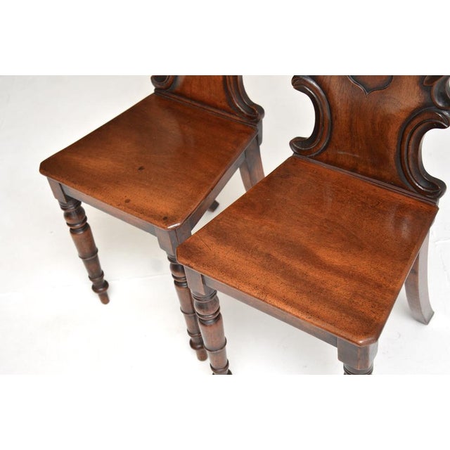 Antique William IV Hall Chairs, 1830, Set of 2 For Sale - Image 9 of 10