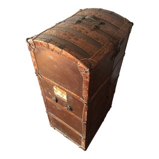 1900s Industrial Steamer Trunk/Wardrobe For Sale