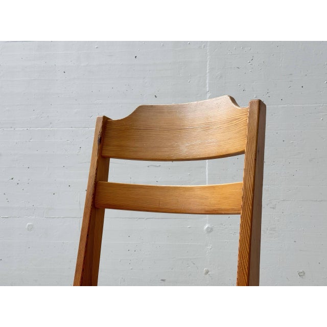 Brown Pine Chair from NC, Sweden, 1970s For Sale - Image 8 of 16