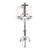 Large Wrought Iron Church Candelabra with Carved Wooden Crucifix For Sale - Image 10 of 10