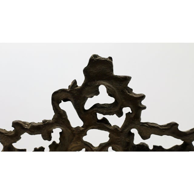 Antique Ornate Brass Picture Frame With Acanthus Openwork, C. 1900 For Sale In Atlanta - Image 6 of 6