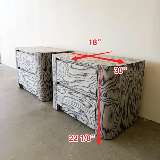 Pair of Postmodern 1980s Grey Nightstands For Sale - Image 13 of 13