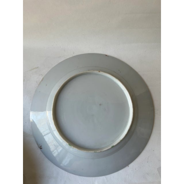 19th Century Antique Large Chinese Qing Porcelain Rose Medallion Plates- Set of 5 For Sale - Image 9 of 13