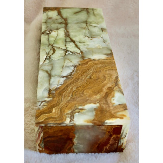 Mediterranean Italian Crafted Onyx Jewelry Storage Box For Sale - Image 3 of 5
