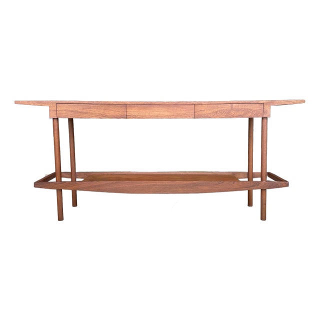 William Pahlmann Walnut Studio Console Table For Sale