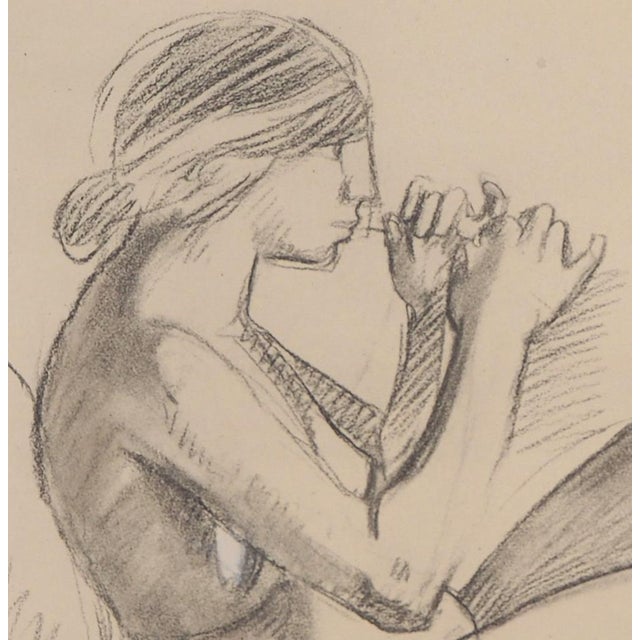 Modern Maurice Denis, Study for the Flute Player, Early 20th Century, Original Lithograph For Sale - Image 3 of 6