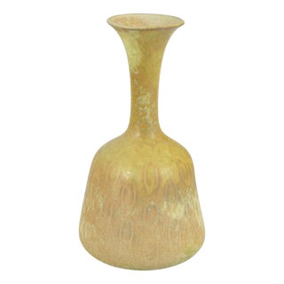 Mid-Century Stoneware Vase with Elongated Neck by Gunnar Nylund for Rörstrand For Sale