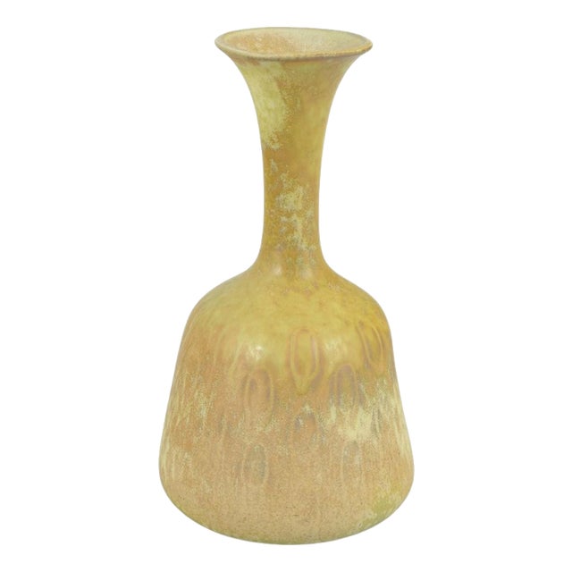 Mid-Century Stoneware Vase with Elongated Neck by Gunnar Nylund for Rörstrand For Sale
