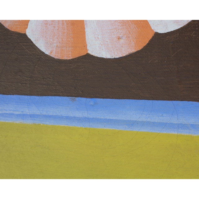 1968 “Interstate Fabrications” Abstract Oil on Canvas Painting Signed by Artist Steve Redman For Sale In Indianapolis - Image 6 of 9