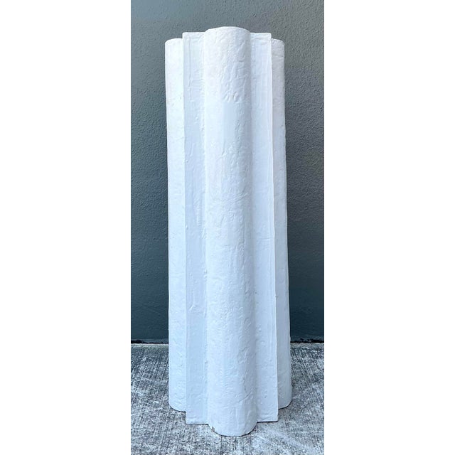 Vintage Plaster Clover Leaf Pedestal For Sale - Image 4 of 12