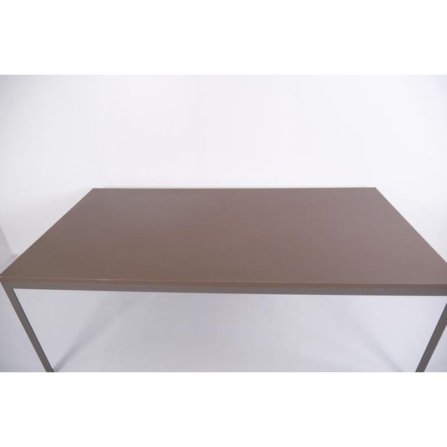Danish Dining Table with Steel Legs and Grey Linoleum, 2010 For Sale - Image 3 of 8