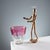 Vase in clear and ruby ​​red double crystal. Thick and deeply carved. Signature on a pointed tip under the base. This...