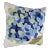 20" Vintage Hooked Pillow With Azure Hydrangea Blossom For Sale