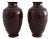 Antique Japanese Meiji Embossed Bronze Vases, 19th Century, Set of 2 For Sale