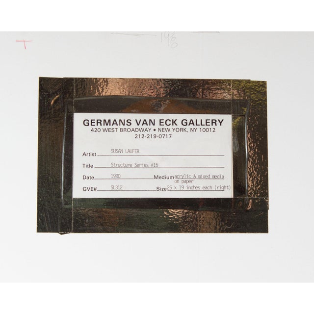 1990 “Structure Series #15” Mixed Media Painting by Susan Laufer For Sale - Image 9 of 9