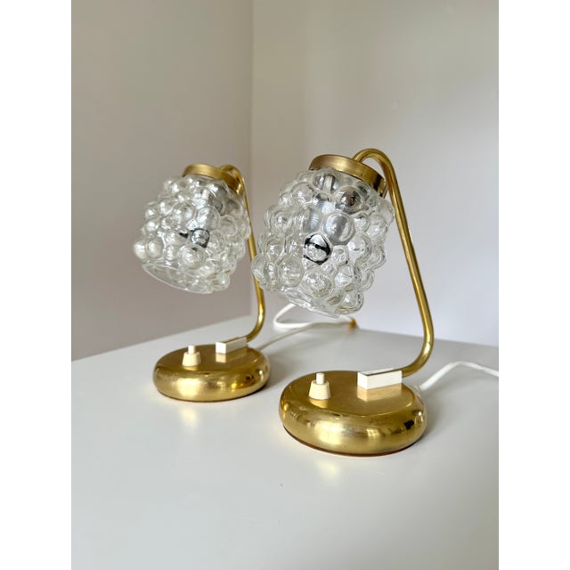 Mid-Century Modern Brass and Glass Bubble Table Lamps by Richard Essig for Saku Leuchten, 1960s, Set of 2 For Sale - Image 9 of 9