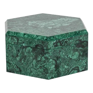 Mid 20th Century Hexagonal Malachite Box