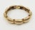 Modern Vintage 1970s Signed Napier Goldtone Ribbed Bracelet For Sale - Image 3 of 9