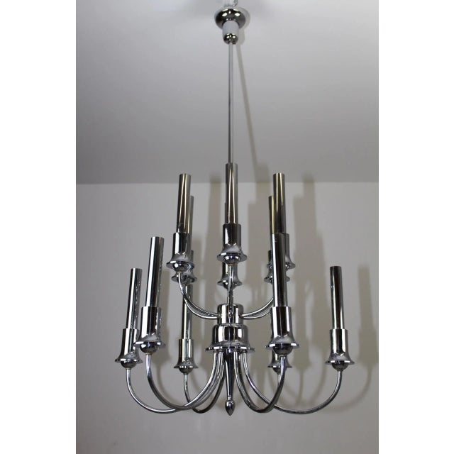 Chrome-Plated Chandelier, 1920s For Sale - Image 13 of 13