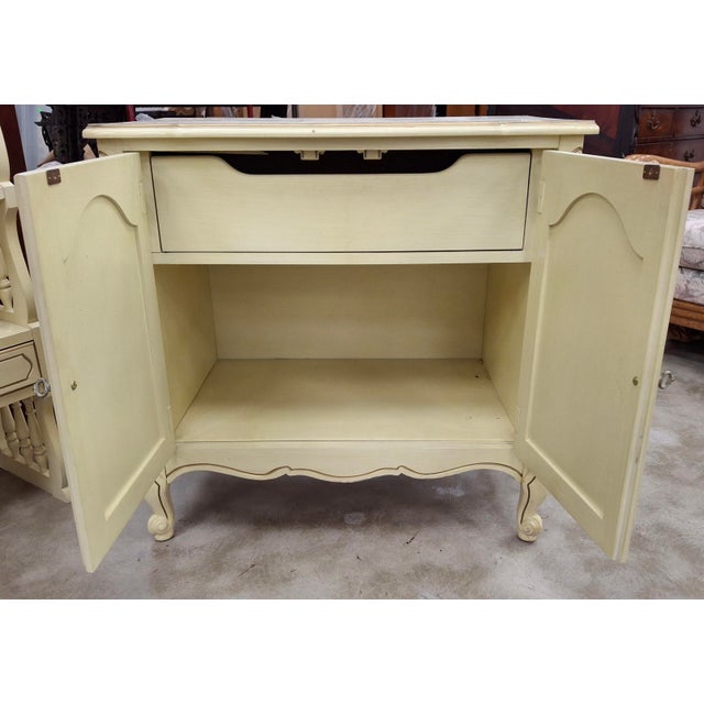 Mid 20th Century French Provincial Style Cream Painted & Partial Gilt Two-Part Bookcase For Sale - Image 9 of 18