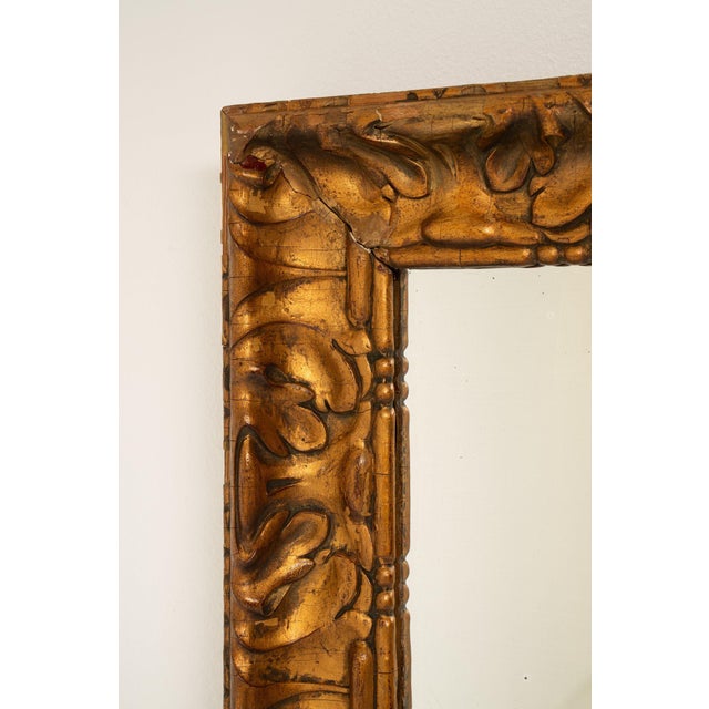 French 19th Century France Gold Wood Mirror For Sale - Image 3 of 10