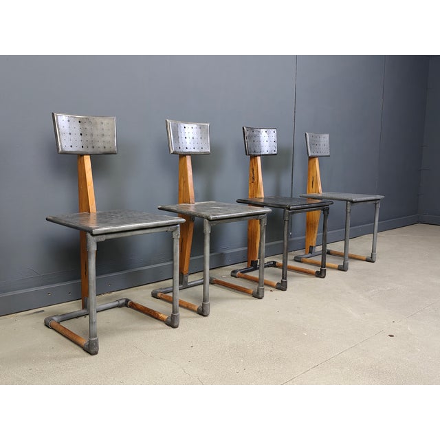 1970s Vintage Industrial Chairs, 1970s, Set of 4 For Sale - Image 5 of 9