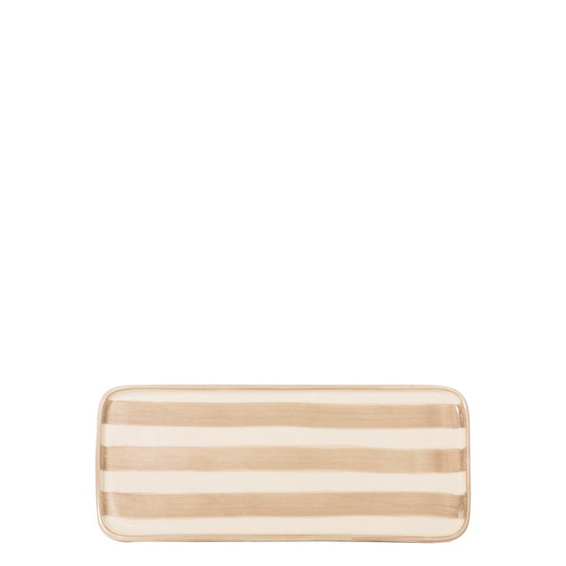 Contemporary Lido Rectangular Plate - Set of 4 - Sand For Sale - Image 3 of 3