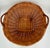 Vintage Handwoven Chinese Split Reed Tortiseshell Bamboo and Rattan Large Gathering Basket For Sale - Image 11 of 14