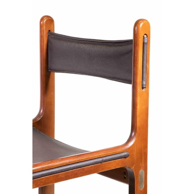 Tan Vintage Nautical Style Chairs by Gigi Radice and Pierangelo Gallotti, 1960s, Set of 6 For Sale - Image 8 of 9