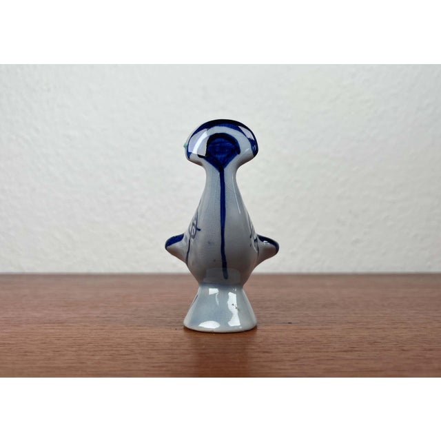 Blue Mid-Century Modern Danish Studio Pottery Bird Candleholder from Søholm, 1960s For Sale - Image 8 of 16