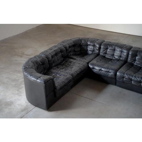 Swiss DS14 Sofa in Black Leather from de Sede, 1970s For Sale - Image 5 of 12