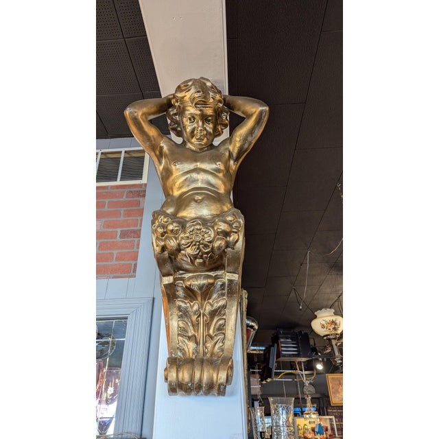 Late 19th Century Architectural Victorian Cherub Corbels - a Pair For Sale - Image 10 of 12