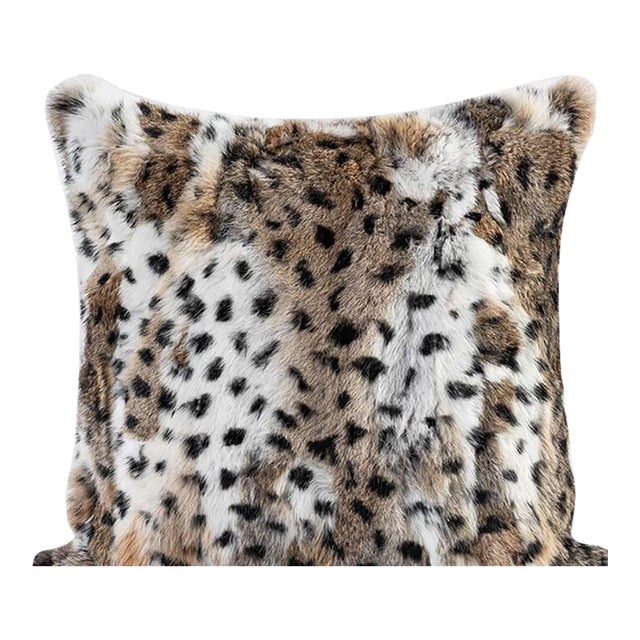 18英寸豹纹人造毛皮枕头 For Sale