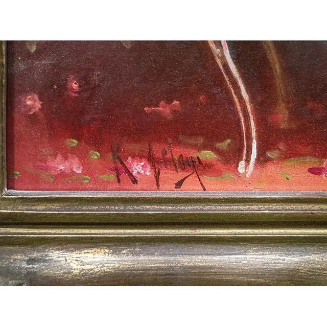 Raffaele Zeloni, Gallant Scene, 1890s, Oil on Panel, Framed For Sale - Image 9 of 10