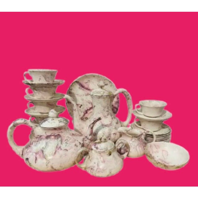 1940s Sascha Brastoff Surf Ballet Tea & Coffee Serving Set - 29 Pieces For Sale - Image 10 of 12