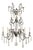 Elegant Italian Rock Crystal & Black Metal Chandelier. 20th Century. For Sale