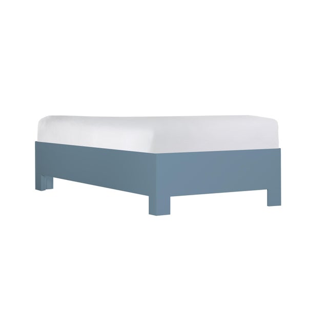 Coastal Mar Platform Bed Twin, Regatta Blue For Sale - Image 3 of 4