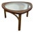 Tricester Coffee Table in Teak and Glass from Nathan, 1970s For Sale