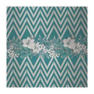 Flowers and Chevron Pattern 4 Fabric Wall Covering by Chiara Mennini for Midsummer-Milano For Sale