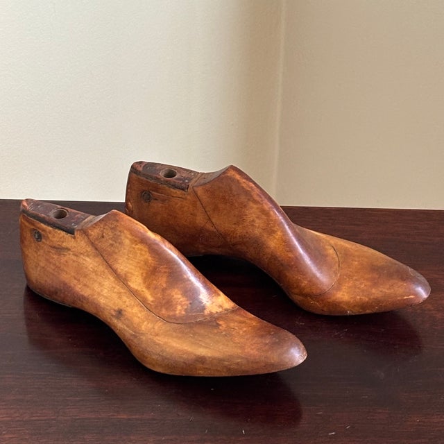 Wood Circa 1900 Wooden Cobbler's Shoe Lasts -- A Pair For Sale - Image 7 of 18