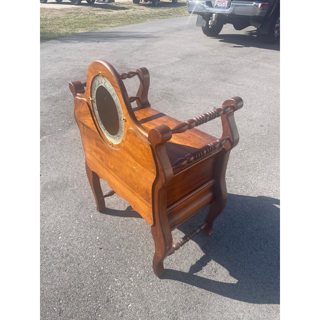 Vintage Washstand With Beveled Mirror and Drawer For Sale - Image 4 of 14