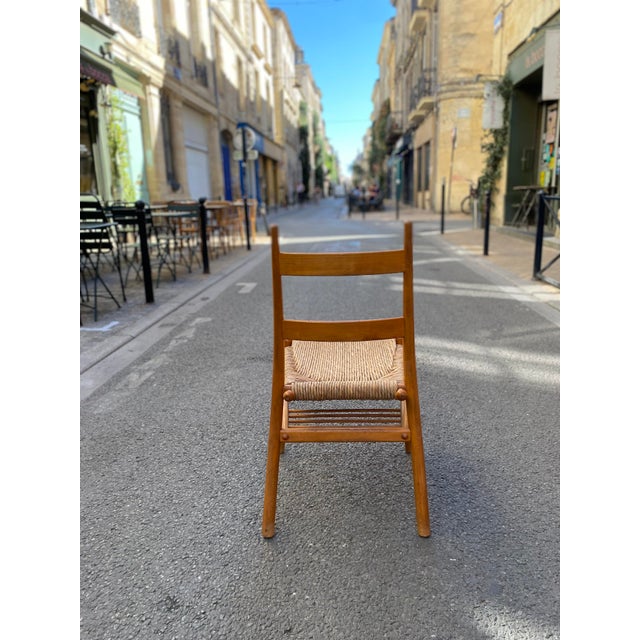 Wood Vintage Turned Wood Chairs with Straw Seats by Yngve Ekström, 1950s, Set of 6 For Sale - Image 7 of 15