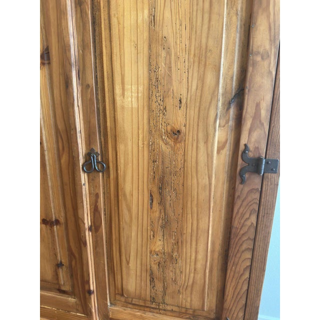 Vintage Carved Wood Accent Cabinet With Decorative Panels For Sale - Image 10 of 11