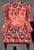 Pair of Late 20th Century Custom Upholstered Wingback Armchairs in Red and Ivory Floral Cut Velvet For Sale - Image 14 of 14