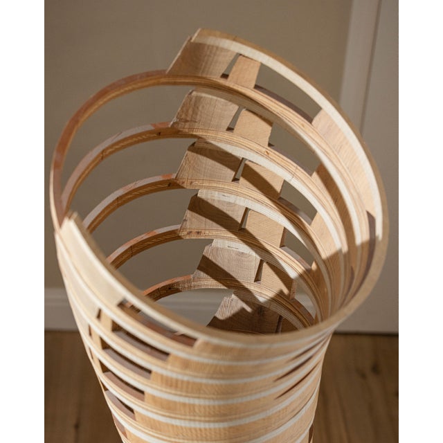 Signed Large Scale David Zimmerman Studio Craft Sculptural 35" Wood Vessel, 2004 For Sale In Sacramento - Image 6 of 11