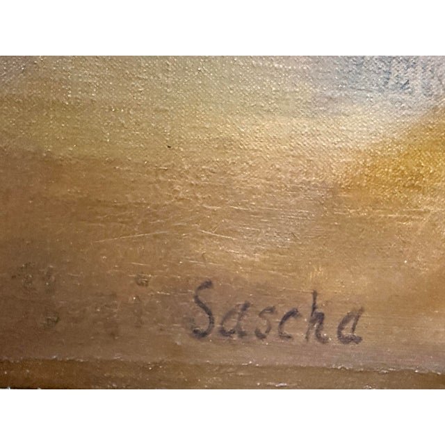 Alexander Borisoff Sascha Oil on Canvas, Framed For Sale - Image 11 of 12