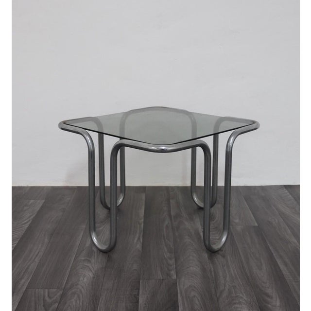 Coffee Table in Chromed Tubular Steel and Smoked Glass by Ezio Didone, 1970s For Sale - Image 4 of 13