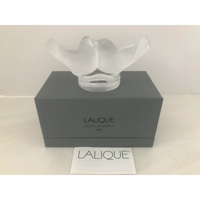 LaLique Society of America 1993 Crystal Love Birds New in Box For Sale - Image 9 of 13