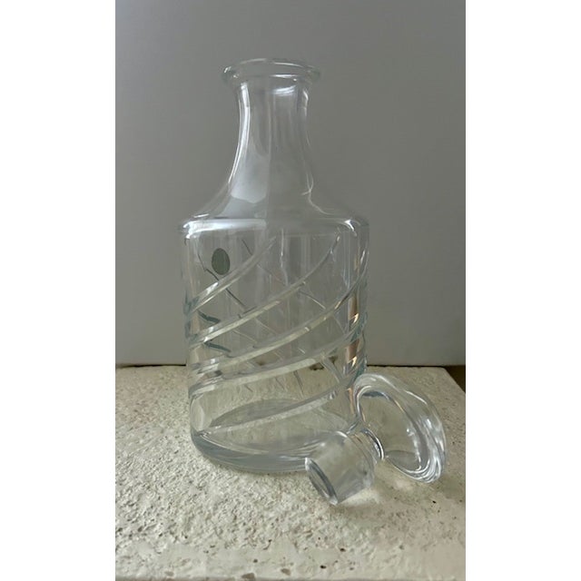 Durand 1980s Lead Crystal Wind Decanter From Cristal G. Durand For Sale - Image 4 of 4